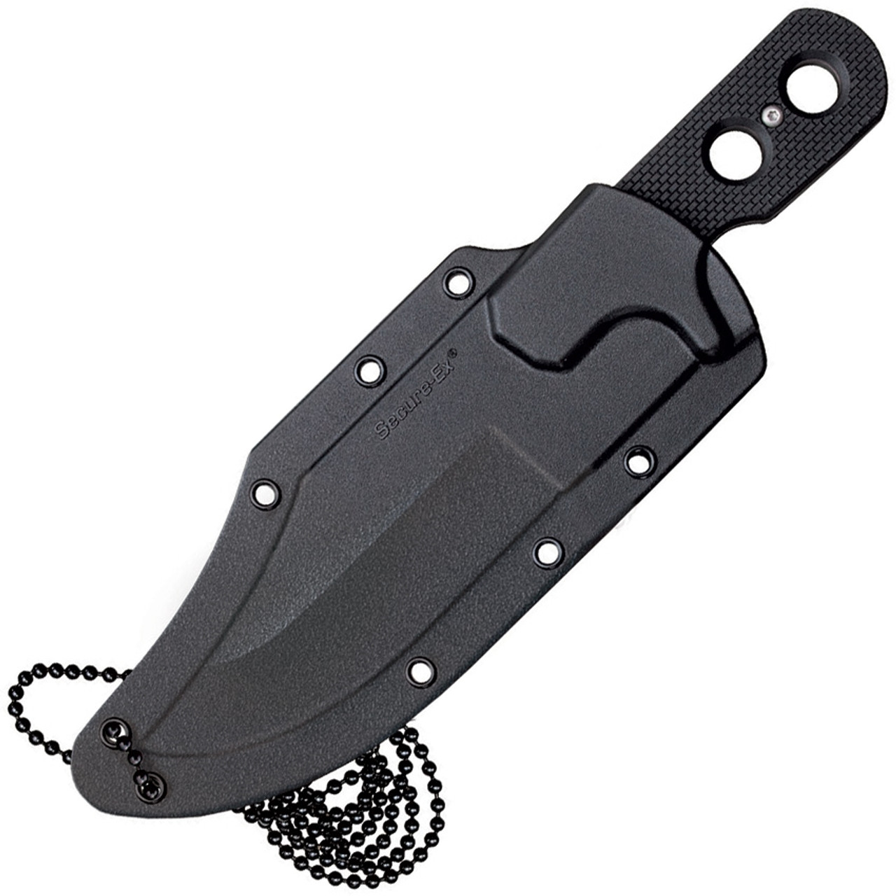 Cold Steel Mini Tac Bowie Fixed Blade Knife Black Handle Plain Blade ...