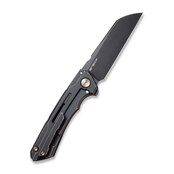 WE Knife Mini Buster Frame Lock Knife Antique Bronze Ti Handle Plain Blk SW 20CV Blade 2003B WE Knife Mini Buster Frame Lock Knife Antique Bronze Ti Handle Plain Blk SW 20CV Blade 2003B