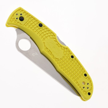 Spyderco Pacific Salt 2 Back Lock Knife Yellow FRN Handle Plain H-2 Blade C91PYL2 Spyderco Pacific Salt 2 Back Lock Knife Yellow FRN Handle Plain H-2 Blade C91PYL2