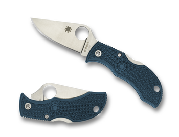Spyderco Manbug Back Lock Knife Blue FRN Handle Plain K390 Blade MFPK390 Spyderco Manbug Back Lock Knife Blue FRN Handle Plain K390 Blade MFPK390