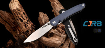 CJRB Ria Liner Lock Knife Gray G10 Handle Plain Sand Polish Blade J1917-GYC