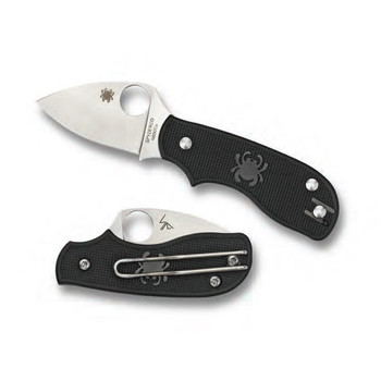 Spyderco Squeak Slipit Folding Knife Plain Blade Black FRN Handle C154PBK