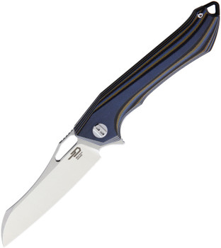 Bestech Platypus Folding Knife BLUE/BLK/BROWN G10 Handle D2 Plain
