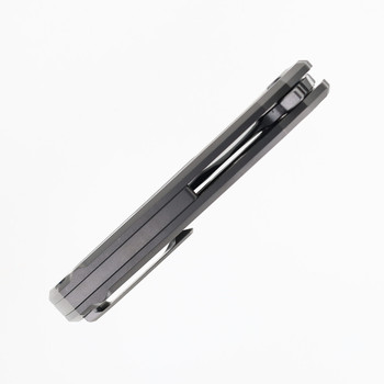 TwoSun Folding Knife Titanium Handle M390 Stonewashed TS220