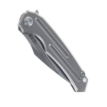 TwoSun Folding Knife Titanium Handle M390 Stonewashed TS220