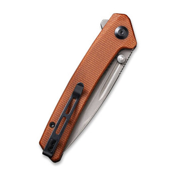 Discontinued CIVIVI Keen Nadder Folding Knife Brown Micarta Handle N690 Plain Edge C2021B