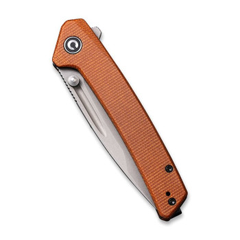 Discontinued CIVIVI Keen Nadder Folding Knife Brown Micarta Handle N690 Plain Edge C2021B