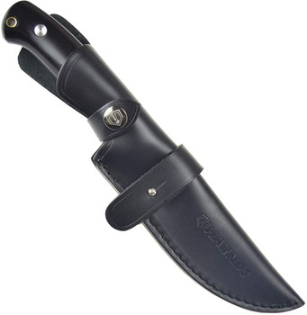 Harnds Forester Fixed Blade Knife Black EDC Wood G10 Handle 14C28N Plain Edge HK4018EB-S