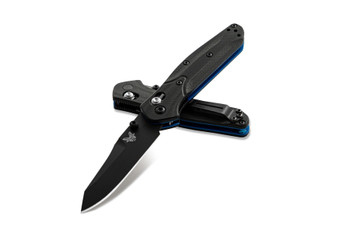 Benchmade Mini Osborne Axis Lock Reverse Tanto Pocket Knife Black G10 Black Plain Edge Blade 945BK-1
