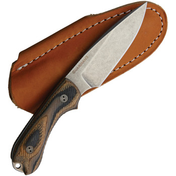 Bradford Guardian 3 3D Fixed Blade Knife Camo Checkerd G Wood Handle AEB-L Plain Edge BRAD3FE115A