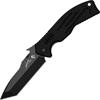 Kershaw Emerson CQC-8K Black G10 Handle Black Tanto Blade Knife w/ Wave 6044TBLK