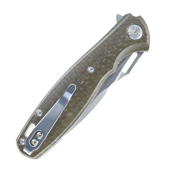 TwoSun TS162 D2 Micarta Flipper Pocket Knife Green Micarta Handle Plain Edge D2 Blade TwoSun TS162 D2 Micarta Flipper Pocket Knife Green Micarta Handle Plain Edge D2 Blade