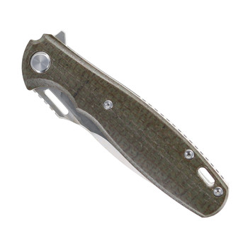 TwoSun TS162 D2 Micarta Flipper Pocket Knife Green Micarta Handle Plain Edge D2 Blade TwoSun TS162 D2 Micarta Flipper Pocket Knife Green Micarta Handle Plain Edge D2 Blade