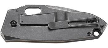 Discontinued CRKT Heron Folding Knife Black Carbon Fiber Tan G10 Handle Plain Edge Stonewash Finish 2440