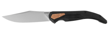Discontinued Kershaw Strata Folding Knife Black G10 Handle D2 Clip Point Plain Edge 2076