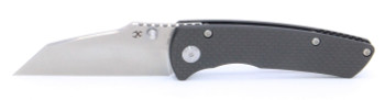 Kansept Main Street Folding Knife Gray Carbon Fiber Handle 154CM Plain Edge T1015A3