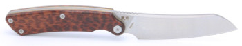 TwoSun Fixed Blade Knife Snakewood/Copper Handle 14C28N Drop Point Plain Edge TS278Snakewood