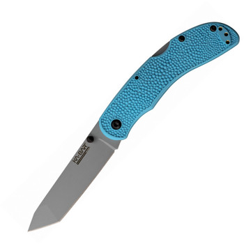 KaBar USSF Corser Folding Knife Blue Textured Handle Tanto Plain Edge KA5698SF