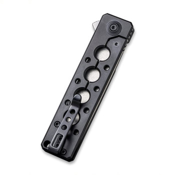 WE Knife Miscreant 3.0 Folding Knife Black Titanium Handle 20CV Plain Edge Gray Stonewash 2101B