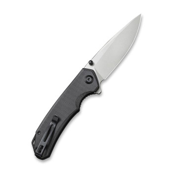 Civivi Brazen Folding Knife Black G10 Handle 14C28N Drop Point Plain Edge Stonewash Finish C2102C
