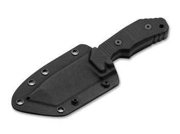 Boker Plus Little Dvalin Fixed Blade Knife Black G10 Handle D2 Tanto Plain Edge 02BO034
