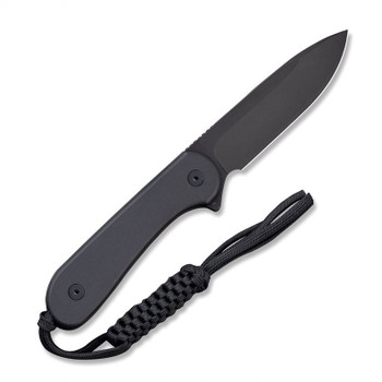 Civivi Elementum Fixed Blade Knife Black G10 Handle D2 Plain Edge Black Stonewash Finish C2105A