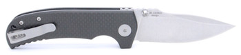 Spartan Blades Astor Folding Knife Black Carbon Fiber G10 Handle Drop Point Plain Edge SFBL8CF