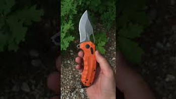 SOG Kiku XR LTE Blaze Folding Knife Orange G10 Handle Tanto Plain