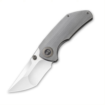 Discontinued WE Knife Thug Folding Knife Gray Titanium Handle 20CV Plain Edge Satin Finish 2103A Discontinued WE Knife Thug Folding Knife Gray Titanium Handle 20CV Plain Edge Satin Finish 2103A