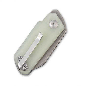 Civivi Ki-V Folding Knife Natural G10 Handle Plain Edge Gray Stonewash Finish C2108A