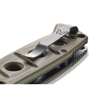 Benchmade Adamas Folding Knife Olive Drab G10 Handle Drop Point Plain Edge BM275FE-2