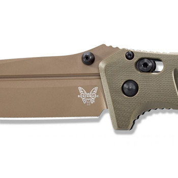 Benchmade Adamas Folding Knife Olive Drab G10 Handle Drop Point Plain Edge BM275FE-2