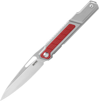 SRM Fantasy Folding Knife Red Titanium/G10 Handle N690 Plain Edge 1421-TL
