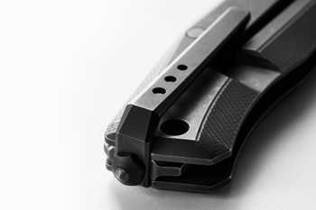 LionSteel Myto Folding Knife Black Titanium Handle M390 Plain Black Blade MT01B BW