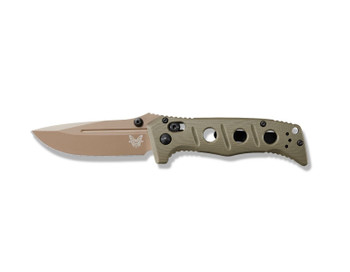 Benchmade 273 Mini Adamas Folding Knife Olive Drab G-10 Handle CPM-CruWear Plain Edge BM273FE-2