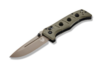 Benchmade 273 Mini Adamas Folding Knife Olive Drab G-10 Handle CPM-CruWear Plain Edge BM273FE-2