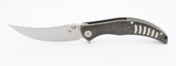CH Knives Sultan Folding Knife Bronze Titanium Handle S35VN Plain Edge CHSUBZ