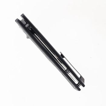 TwoSun Folding Knife Black Carbon Fiber Handle 14C28N Plain Edge TS304