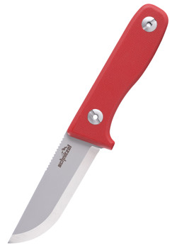 Schnitzel DU Fixed Blade Knife Red G10 Handle 14C28N Plain Edge SNL-02R