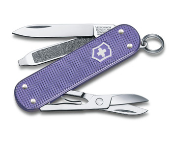 Victorinox Classic Alox Multitool Electric Lavender Handle Plain Edge 0.6221.232G