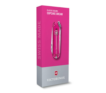 Victorinox Classic SD Multitool Transparent Cupcake Dream Handle Plain Edge 0.6223.T5G