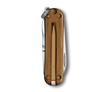 Victorinox Classic SD Multitool Transparent Chocolate Fudge Handle Plain Edge 0.6223.T55G