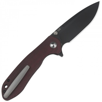 CJRB SCORIA FOLDING KNIFE AR-RPM9 STEEL BLACK BLADE MICARTA HANDLE J1920-BDRC CJRB SCORIA FOLDING KNIFE AR-RPM9 STEEL BLACK BLADE MICARTA HANDLE J1920-BDRC