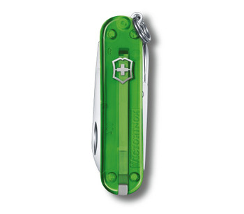 Victorinox Classic SD Multitool Transparent Green Tea Handle Plain Edge 0.6223.T41G
