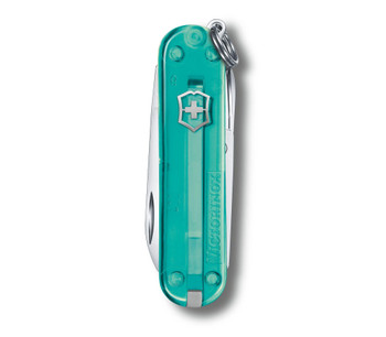 Victorinox Classic SD Multitool Transparent Tropical Surf Handle Plain Edge 0.6223.T24G