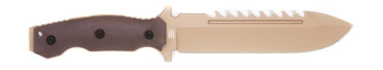 Halfbreed Blades Large Survival Fixed Blade Knife Desert Earth G10 Handle/Blade D2 Serrated Edge HBLSK-01DE Halfbreed Blades Large Survival Fixed Blade Knife Desert Earth G10 Handle/Blade D2 Serrated Edge HBLSK-01DE