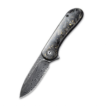 Civivi Elementum Folding Knife Black/Gold Shredded Carbon Fiber