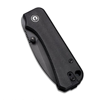 Civivi Baby Banter Folding Knife Black G10 Handle Nitro-V Plain Black Blade C19068S-2