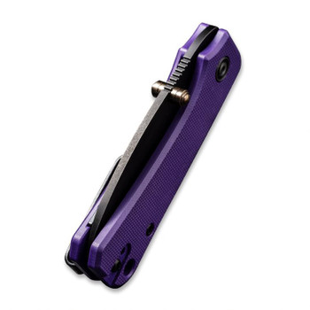 Civivi Baby Banter Folding Knife Purple G10 Handle Nitro-V Plain Black Blade C19068S-4