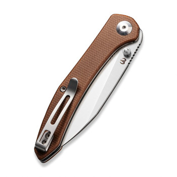 Discontinued Civivi Hadros Folding Knife Brown Micarta Handle Plain Edge Satin Finish C20004-2 Discontinued Civivi Hadros Folding Knife Brown Micarta Handle Plain Edge Satin Finish C20004-2